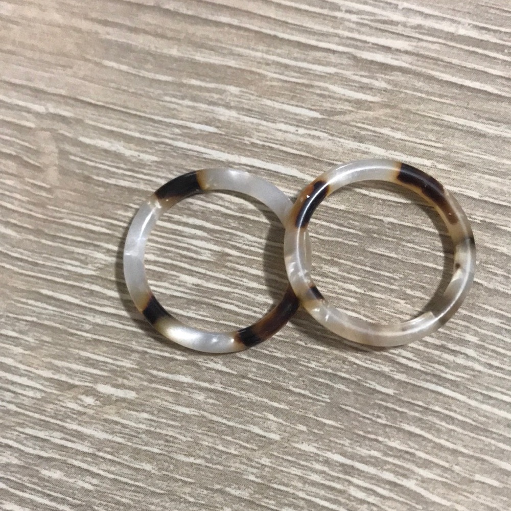Brown and Cream Resin Rings